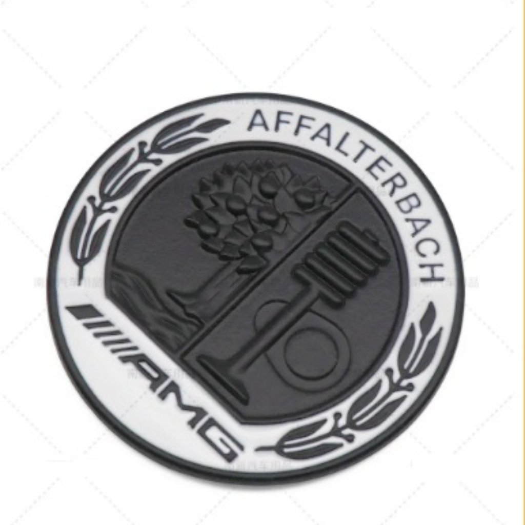 One Black White Brand New Metal Emblem Sticker For Mercedes Benz Affalter
